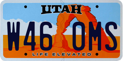UT license plate W460MS