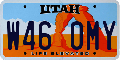 UT license plate W460MY