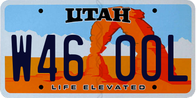 UT license plate W460OL
