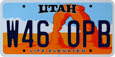 UT license plate W460PB