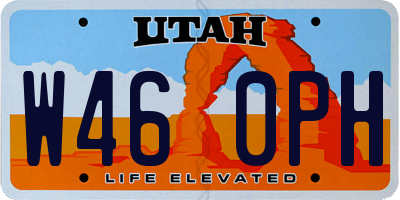 UT license plate W460PH