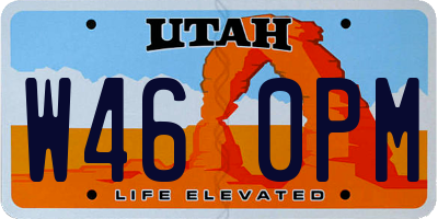 UT license plate W460PM