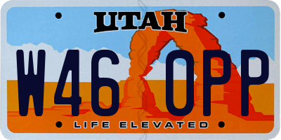 UT license plate W460PP