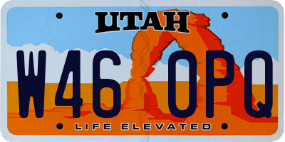 UT license plate W460PQ