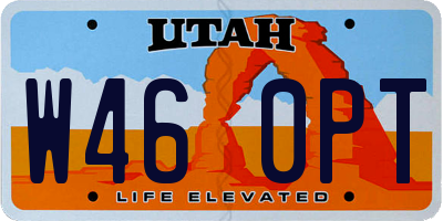 UT license plate W460PT