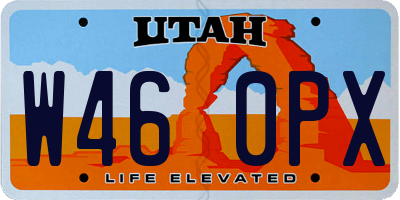 UT license plate W460PX