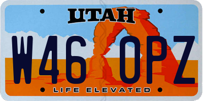 UT license plate W460PZ