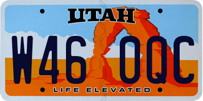 UT license plate W460QC