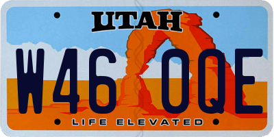 UT license plate W460QE
