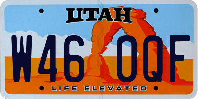 UT license plate W460QF