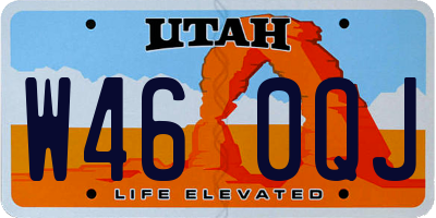 UT license plate W460QJ