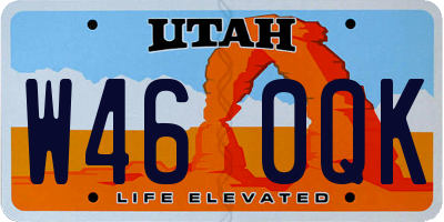 UT license plate W460QK
