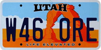 UT license plate W460RE