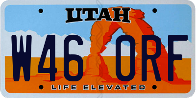 UT license plate W460RF