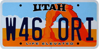 UT license plate W460RI