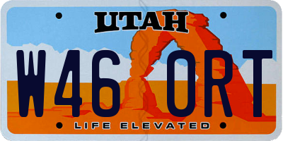 UT license plate W460RT