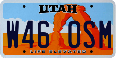 UT license plate W460SM