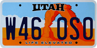 UT license plate W460SO