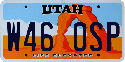 UT license plate W460SP