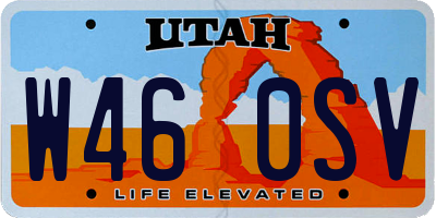UT license plate W460SV