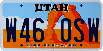 UT license plate W460SW
