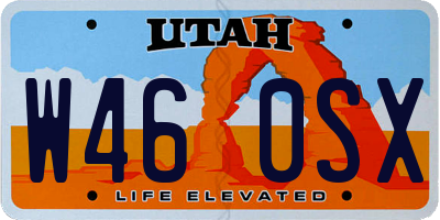 UT license plate W460SX