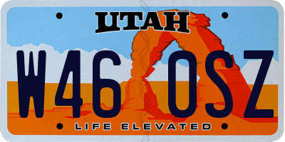 UT license plate W460SZ