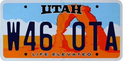 UT license plate W460TA
