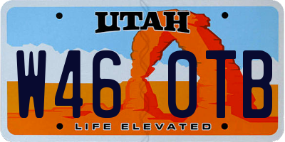 UT license plate W460TB