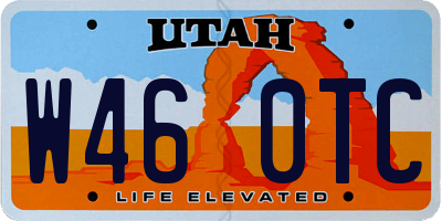UT license plate W460TC