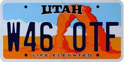 UT license plate W460TF