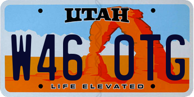UT license plate W460TG