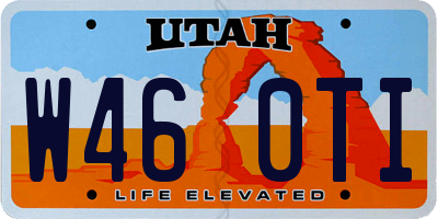UT license plate W460TI