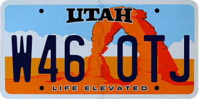 UT license plate W460TJ