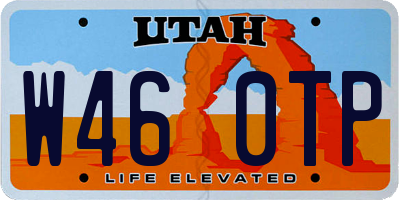 UT license plate W460TP