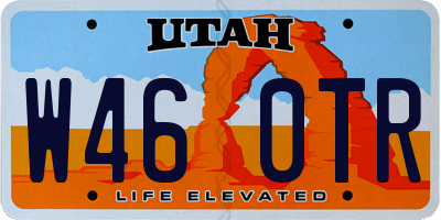 UT license plate W460TR