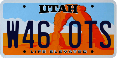 UT license plate W460TS