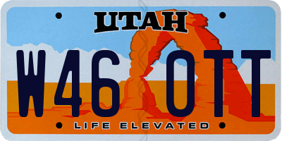 UT license plate W460TT
