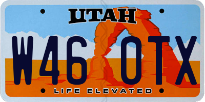 UT license plate W460TX