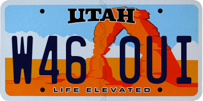 UT license plate W460UI