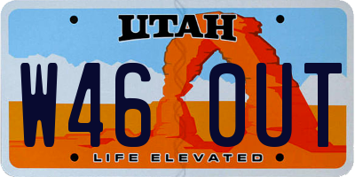 UT license plate W460UT