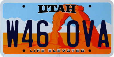 UT license plate W460VA