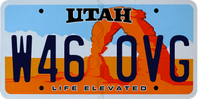 UT license plate W460VG