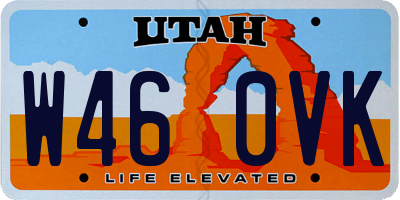 UT license plate W460VK