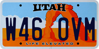 UT license plate W460VM