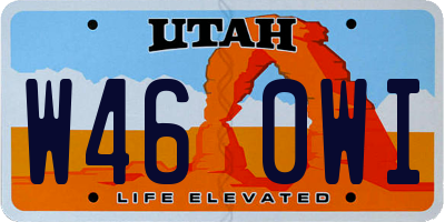 UT license plate W460WI