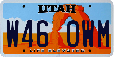 UT license plate W460WM