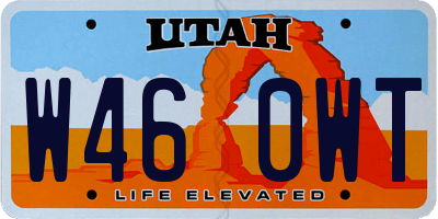 UT license plate W460WT