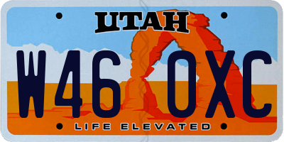 UT license plate W460XC