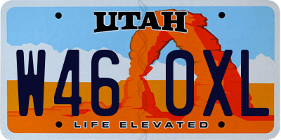 UT license plate W460XL